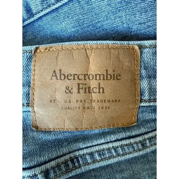Abercrombie & Fitch Men’s 33x34 Athletic Skinny Stretch Jeans Medium Wash EUC - Picture 8 of 9